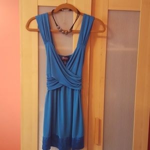 Blue baby goll style top size small